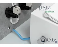ISVEA INFINITY CLEANWASH závěsná WC mísa, integrovaný ventil a bidet. sprška, Rimless, 36,5x53cm, bílá (3)