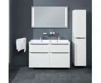 Mailo, koupelnová skříňka, umyvadlo z litého mramoru, antracit, 4 zásuvky, 1210x700x480 mm (5)