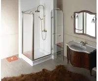 GELCO ANTIQUE sprchové dveře otočné, 800mm, pravé, ČIRÉ sklo, bronz, světlý odstín (9)