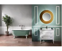 SAPHO PRIDE STRIP kulaté zrcadlo s LED osvětlením v rámu ø 90cm, bronz (3)