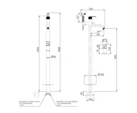 SAPHO BEBÉ vanová baterie s připojením do podlahy, zlato (2)
