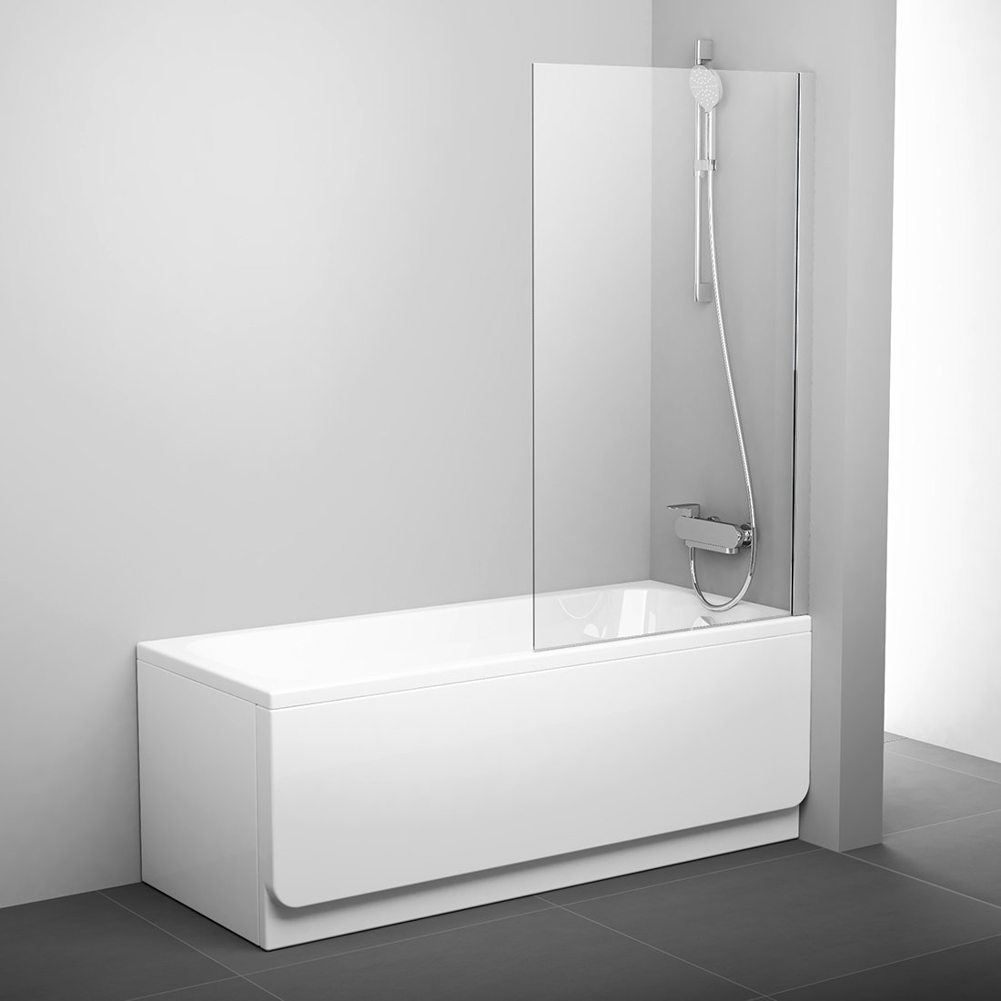 Ravak vanová zástěna pvs1-80 bright alu+transparent