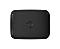 ISVEA INFINITY RECTANGLE keramické umyvadlo na desku, 50x36cm, černá mat (1)