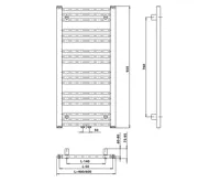 BRUCKNER ALBRECHT otopné těleso 400x930mm, středové připojení, chrom (3)
