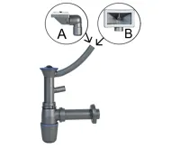 NOVASERVIS Sifon pro dřez s přepadem, 49 mm, plast - NSP49 NOVASERVIS Sifon pro dřez s přepadem, 49 mm, plast - NSP49