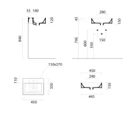 GSI KUBE X keramické umyvadlo 45x35cm, broušená spodní hrana, bez otvoru, bílá mat (7)