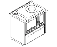 PLAMEN Sporák na tuhá paliva 850 GLAS - L bílý (17)
