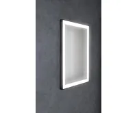 SAPHO GANO zrcadlo s LED osvětlením 60x80cm, černá (4)