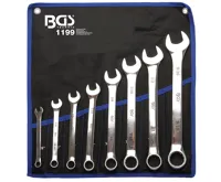 BGS Klíče očkoploché Whitworth,1/8&quot;WW - 9/16&quot;WW,8 dílů v tašce