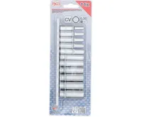 BGS Hlavice nástrčné 1/4" 4-13 mm,12ti hranné,prodloužené, 11 dílů (3)
