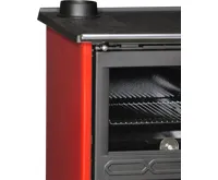 PLAMEN Sporák na tuhá paliva 850 GLAS - L červený (2)