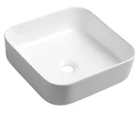 SAPHO PRATA keramické umyvadlo na desku, 39,5x39,5cm, bílá