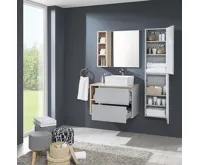 Aira desk, koupelnová skříňka, šedá, 2 zásuvky, 1210x530x460 mm (4)