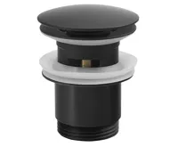 SAPHO Umyvadlová výpust 5/4“, click-clack, velká zátka, 30-45mm, černá mat SAPHO Umyvadlová výpust 5/4“, click-clack, velká zátka, 30-45mm, černá mat
