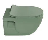 SAPHO BRILLA závěsná WC mísa, Rimless, 36,5x53cm, zelená mat (4)