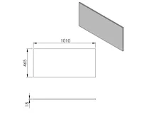 SAPHO Deska DTDL 101x1,8x46,5cm, dub cuneo (2)