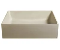 SAPHO FORMIGO betonové umyvadlo na desku, 47,5x36,5cm, žlutá mat (4)