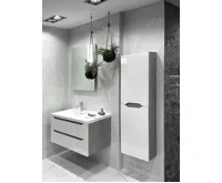 SAPHO WAVE skříňka vysoká 40x140x20cm, levá/pravá, bílá/dub alabama (3)