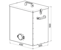 Atmos Přídavné popelníky pro kotel D80P - Střední objem 68 l