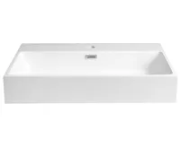 SAPHO AQUATIC umyvadlo, litý mramor, 70x46cm, bílá (3)