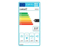 CATA Odsavač par MIDAS GLASS TC3V Nerez 900mm (2)