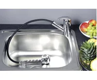 AQUALINE KASIOPEA stojánková dřezová baterie s výsuvnou sprškou, chrom (6)