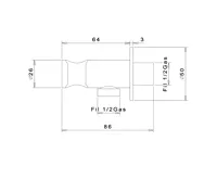 SAPHO Držák sprchy kulatý, pevný, s vyústěním, bílá mat (2)