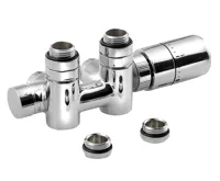 SAPHO TWIN COMBI připojovací sada ventilů termostatická pro středové připojení, pravá, chrom