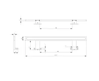 SAPHO MIRAKA LED svítidlo 9W, 230V, 600x35x120mm, IP44, akryl, chrom (2)