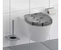 Schütte WC sedátko GREY HEXAGONS| Duroplast,  Duroplast, Soft Close (3)