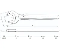 BGS Klíč plochý 80,0 mm, jednostranný (1)