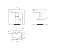Umyvadlo s otvorem pro baterii 55 cm (1)