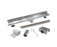 Odtokový sprchový žlab ke stěně 90 cm, vč. roštu TILE