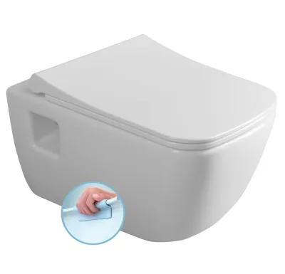 CERASTYLE WALTER závěsná WC mísa, Rimless, 37x52,5cm, bílá