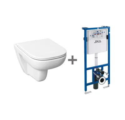 DEEP by JIKA Set závěsný klozet Deep by JIKA Rimless + podomítkový modul , Bílá