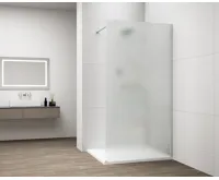 POLYSAN ESCA CHROME jednodílná sprchová zástěna k instalaci ke stěně, matné sklo, 1100 mm