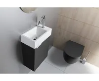 SAPHO AMAROK umývátko, litý mramor, 40x22cm, baterie vpravo, bílá (3)