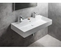 GSI KUBE X keramické dvojumyvadlo 100x47cm, broušená spodní hrana, bílá ExtraGlaze (5)