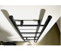 SAPHO KARBO elektrický sušák ručníků, kulatý, 400x1120mm, 87 W, černá mat (4)