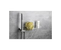 SAPHO Držák sprchy s vyústěním, polička, chrom (1)