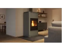 HS Flamingo Krbová kamna AQUAFLAM ® 17 s výměníkem - šedá, základní regulace (20)