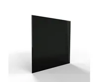 Sklo pod kamna - FLAMINGO Čtverec 1000x1000 mm, černé, fazeta / 6 mm (1)