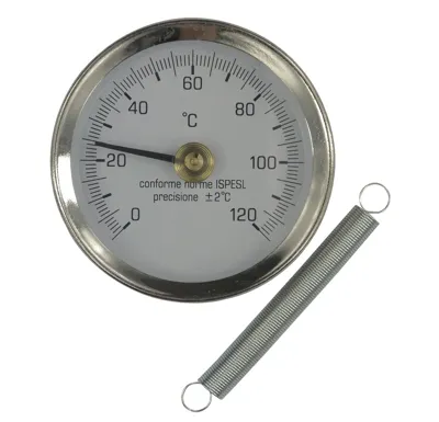 Bimetalový teploměr příložný DN 63, 0 - 120 °C
