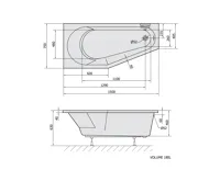 POLYSAN TIGRA L asymetrická vana 150x75x46cm, bílá (4)
