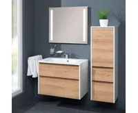 Opto, koupelnová skříňka s keramickým umyvadlem, bílá, 2 zásuvky, 1010x580x458 mm (5)