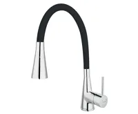 NOVASERVIS Dřezová stojánková baterie s černým ramenem a sprškou - 70720,0C