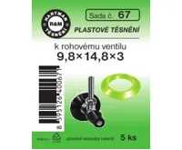 Hartman Sada č.  67: sada plast.těs. roháčku T 65 - 9.8x14.8x3 - 5x6010 Hartman Sada č.  67: sada plast.těs. roháčku T 65 - 9.8x14.8x3 - 5x6010