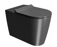 GSI KUBE X WC mísa kombi spodní/zadní odpad, Swirlflush, 36x63cm, černá dual-mat
