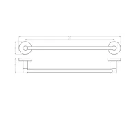 SAPHO Magnetický držák ručníků 43cm (5)