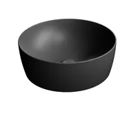 GSI NUBES keramické umyvadlo na desku průměr 40cm, černá mat GSI NUBES keramické umyvadlo na desku průměr 40cm, černá mat